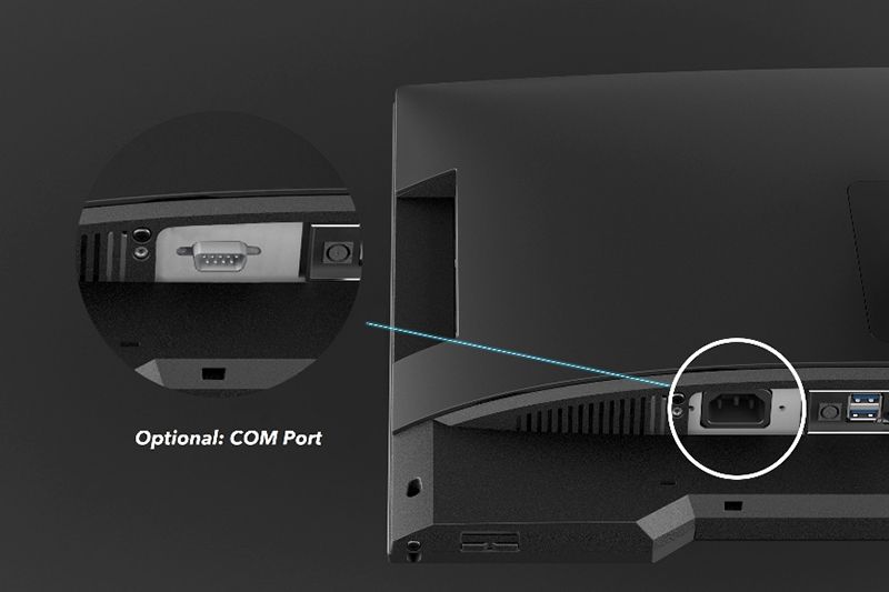 Rozszerzony port COM obsługuje drukarkę, faks i projektor dla komputera All-In-One.